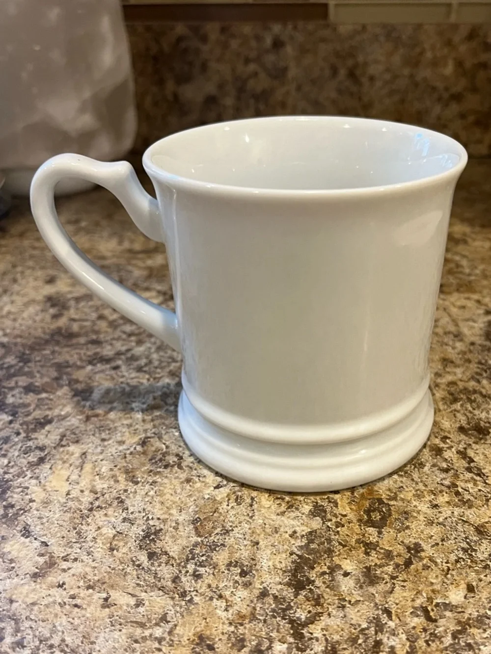 Williams Sonoma White Ceramic Mug with Black 'C' Monogram